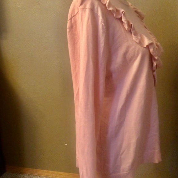 100% cotton Ralph Lauren pink ruffle sweater size XL - Picture 3 of 6